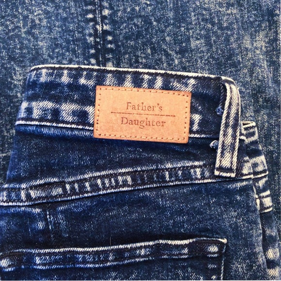 Father’s Daughter Cropped Patchwork Wide Leg Jeans - Picture 3 of 7